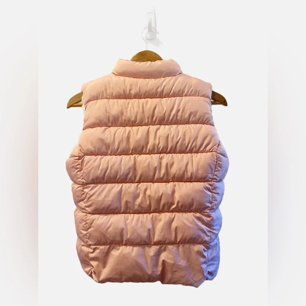 GAP Kids Pink Puffer Vest with faux Sherpa Lining - size XXL (see size chart)